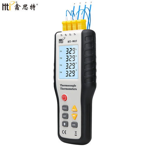 鑫思特HT9815接触式测温仪表面温度计电子四通道热电偶测温仪工业 - 图3