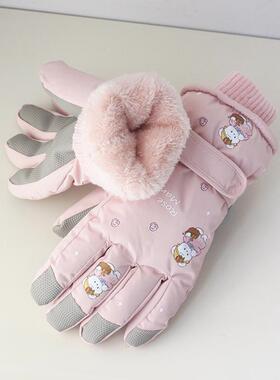 儿童滑雪手套防寒保暖女孩