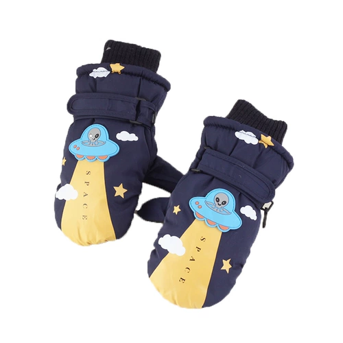 Детские мультяшные утепленные водонепроницаемые удерживающие тепло лыжные перчатки для девочек для мальчиков, 3-6 лет