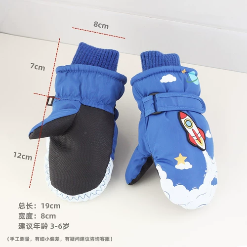 Детские мультяшные утепленные водонепроницаемые удерживающие тепло лыжные перчатки для девочек для мальчиков, 3-6 лет