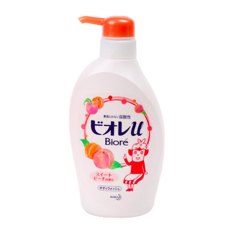 日本本土版 花王biore碧柔沐浴露弱酸性玫瑰柑橘蜜桃香480ML