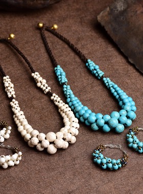 耳环两件套个性夸张演出跳舞项链