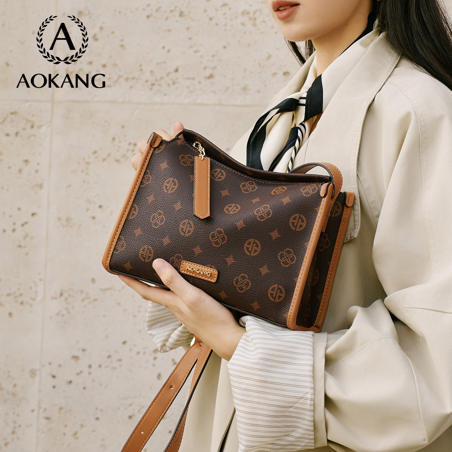 奥康波士顿包女式2026新款枕头包质感单肩包女款斜挎包大容量女包,淘宝优惠券,粉丝福利购,淘宝优惠卷