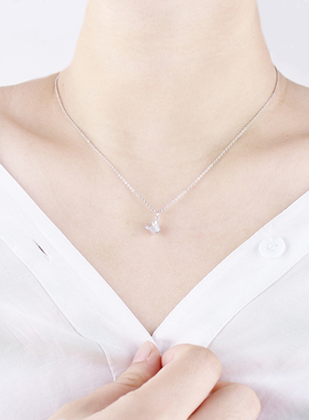 纯银镶钻气质高级感网ins潮项链