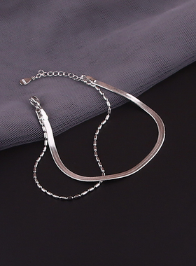 轻奢米粒豆豆双层蛇骨女森系韩版