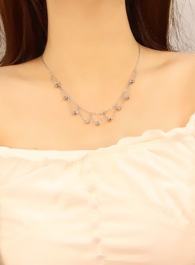 s925银流苏项链女潮ins小众轻奢