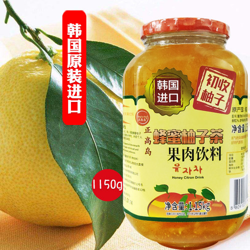 原装进口韩国正高岛柚子红枣生姜芦荟蜂蜜果肉饮料浆4个味道可选 - 图2