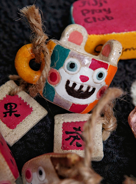 香薰扩香凉猫烧陶瓷礼物盲盒可爱