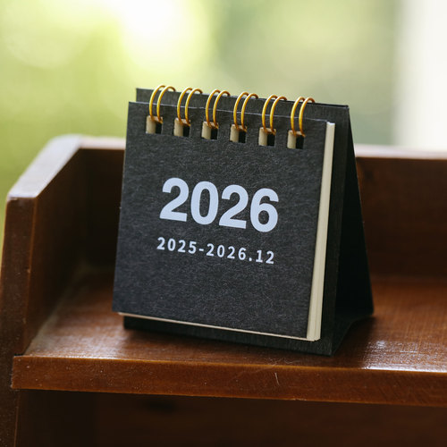 2026年迷你小台历ins高颜值简约纯色创意桌面小摆件小台历小日历 - 图3