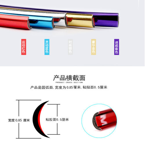 现代朗动16款个性中网改装贴条前脸中网改色膜贴个性拉花装饰亮条 - 图1