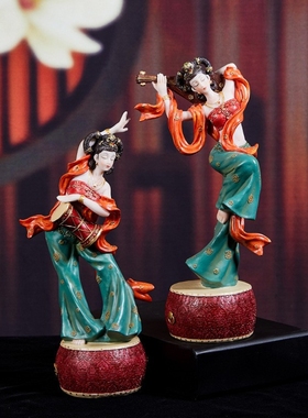 敦煌文创飞天装饰摆件古风仕女大