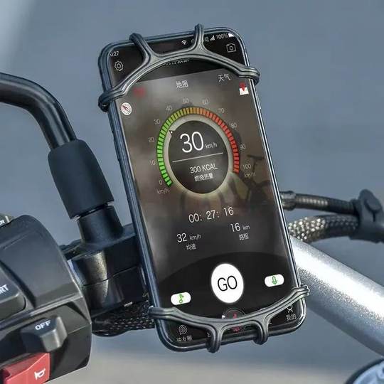 Soporte de teléfonos móviles de bicicleta de silicona multifuncional Batería de bicicleta eléctrica motocicleta de bicicleta compartida Soporte de navegación