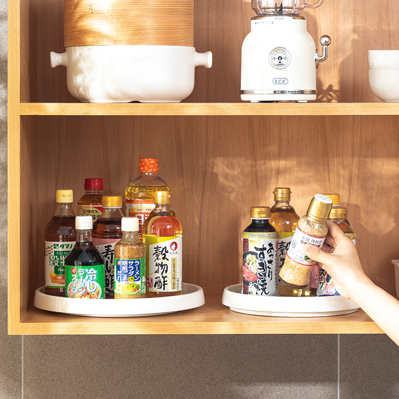 日本厨房调味品多功能旋转式置物架调料架调料收纳收纳盒收纳架