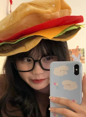 汉堡帽子小红书同款春秋贝雷帽