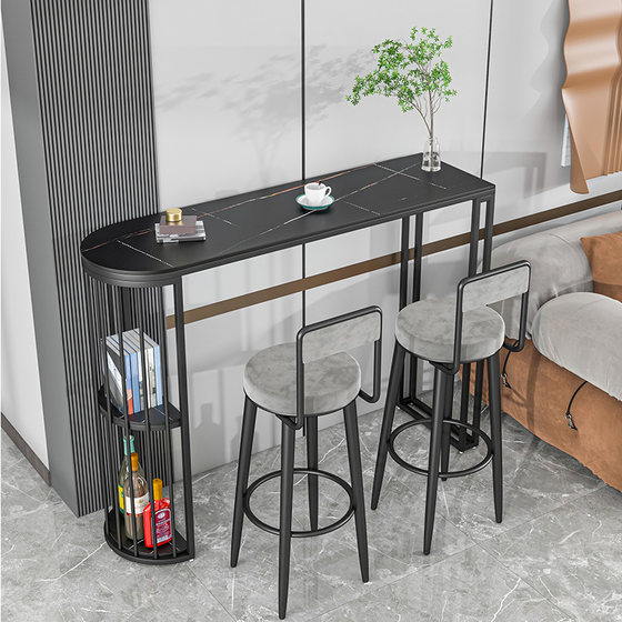 New Nordic slate living room wine cabinet bar table and chairs