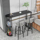New Nordic slate living room wine cabinet bar table and chairs