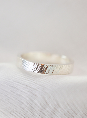 男女日常佩戴足银999戒指手工