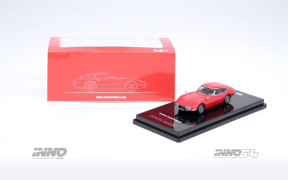 INNO 1:64 丰田 TOYOTA 2000GT 红色 白色 合金汽车模型 - 图3