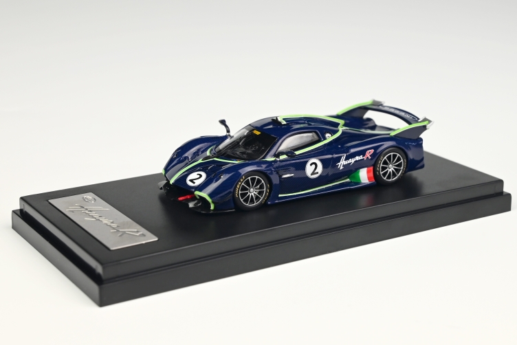 LCD 1:64帕加尼 Pagani花雅 Huayra R 1号和2号车合金汽车模型-图2