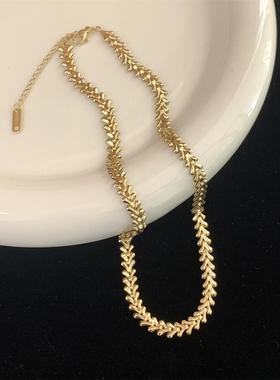 钛钢气质个性时尚百搭女麦穗