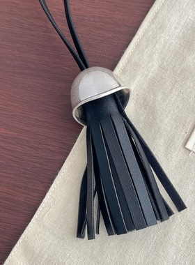 韩国小众设计流苏吊坠项链简约轻奢高级感金属毛衣链长款气质百搭