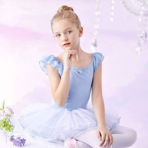 Детская летняя танцующая спортивная одежда для раннего возраста, короткий рукав