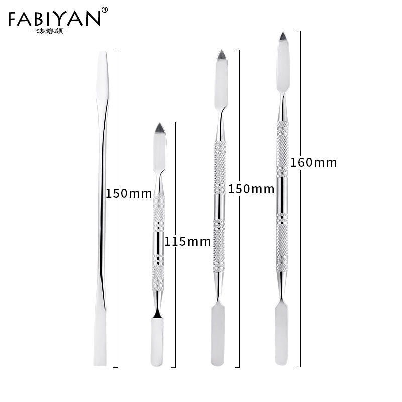 法碧颜专业彩妆调色棒不锈钢压花棒调和粉底液化妆调色刀雕花工具 - 图0