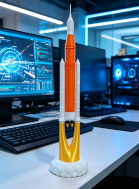 3D打印马斯克spacex星舰阿尔特弥斯2号土星五号SLS火箭模型手办