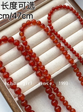 招财本命年不掉色元宝扣南红玛瑙项链锁骨链小众复古新中式配饰