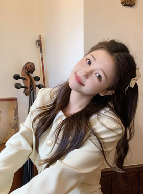 少女蝴蝶结发夹布艺甜美