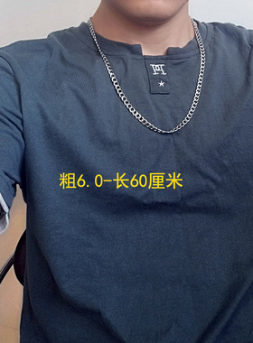 加长款马鞭链钛钢不掉色NK链男士