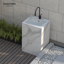 Rock Plate Column Basin Integrated Washbasin Balcony Washbasin Floor Type Outdoor Outdoor Patio Outdoor Patio Washbasin Terrace Customised