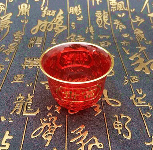 水晶供杯供佛水杯三杯套贡杯拜神茶杯神前供杯神台柜前供杯供佛杯 - 图0