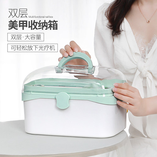 指甲油胶收纳箱美甲工具箱大容量桌面多层收纳盒家用美甲店专用 - 图2