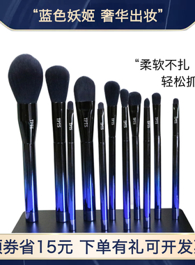 蓝色妖姬中国化妆刷pony磁铁刷
