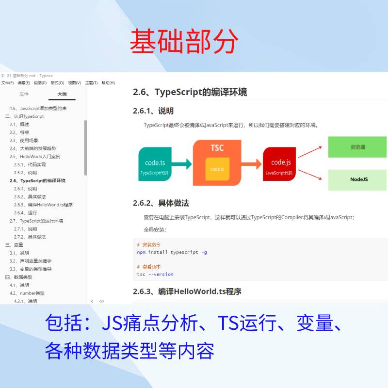 TypeScript笔记课件资料教程前端web开发ts全套 - 图0