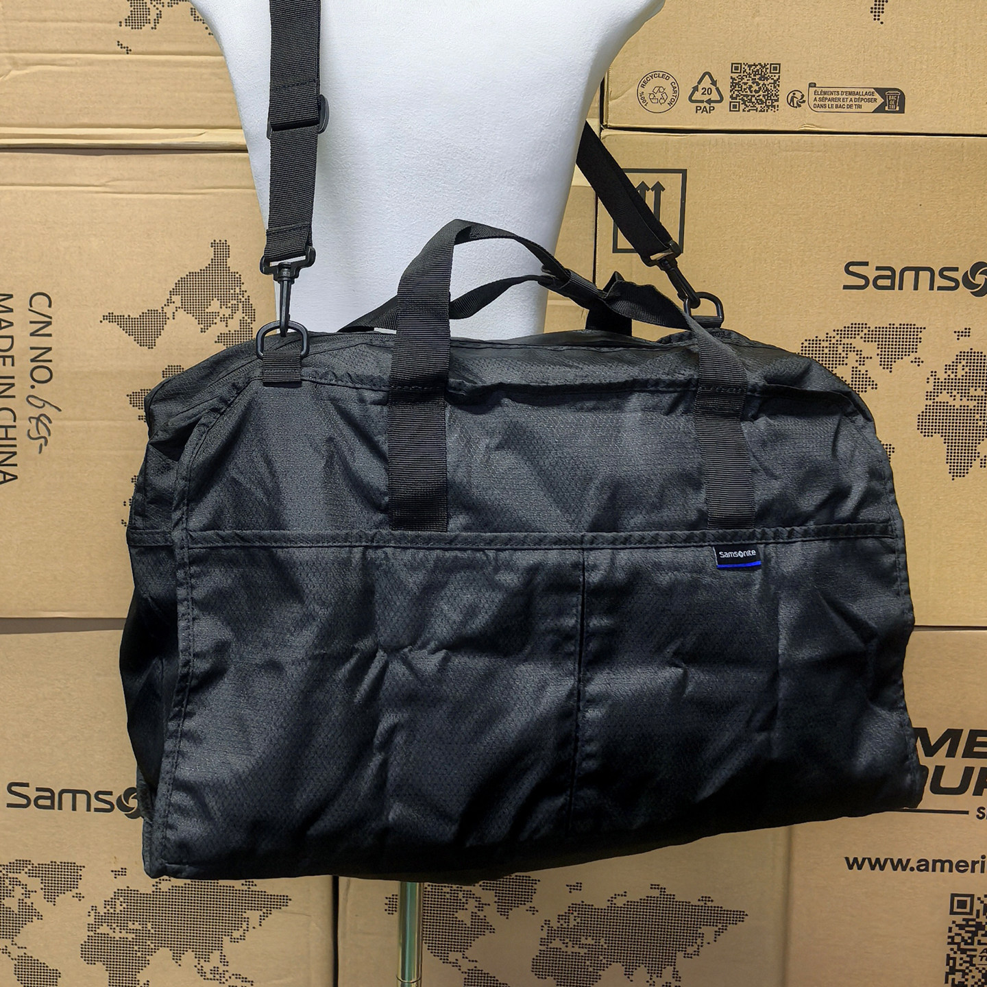 新秀丽斜挎包男款2025新款休闲旅行出差大容量轻便折叠旅行袋HC1,淘宝优惠券,粉丝福利购,淘宝优惠卷