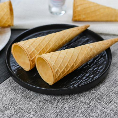 商用加厚16度摩天脆脆甜筒大脆筒冰淇淋蛋筒甜筒托长华夫脆皮蛋筒 - 图0