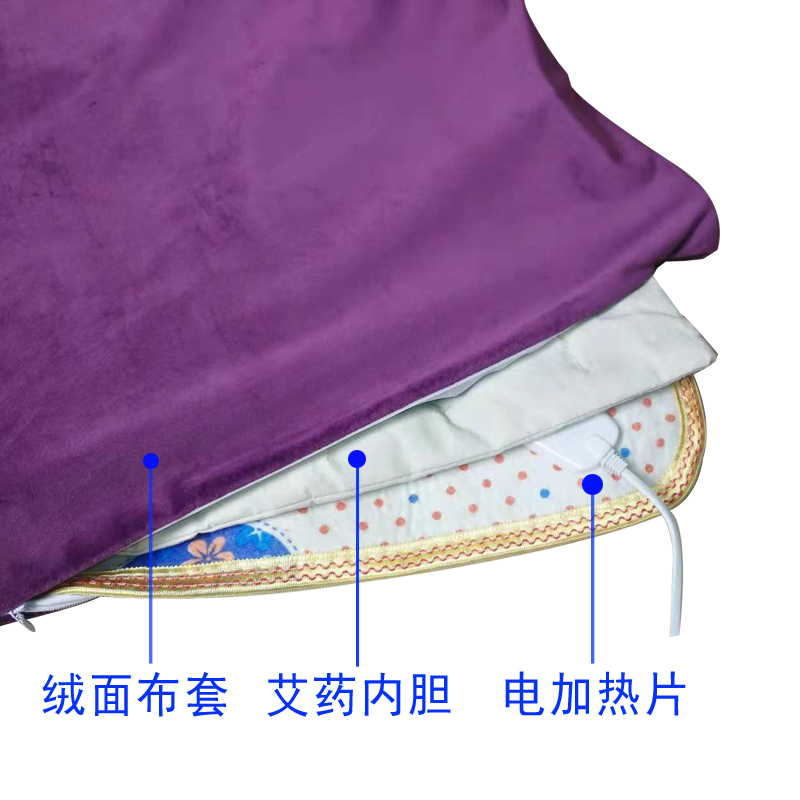 电加热艾灸垫家用艾绒垫艾草电热毯热敷柔软背部暖宫腰部床沙发垫 - 图0