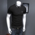 Áo thun nam tay ngắn 2019 hè mới giản dị cho nam giới chạm đáy áo sơ mi Polo quần áo mùa hè ve áo t - Polo áo polo đen Polo