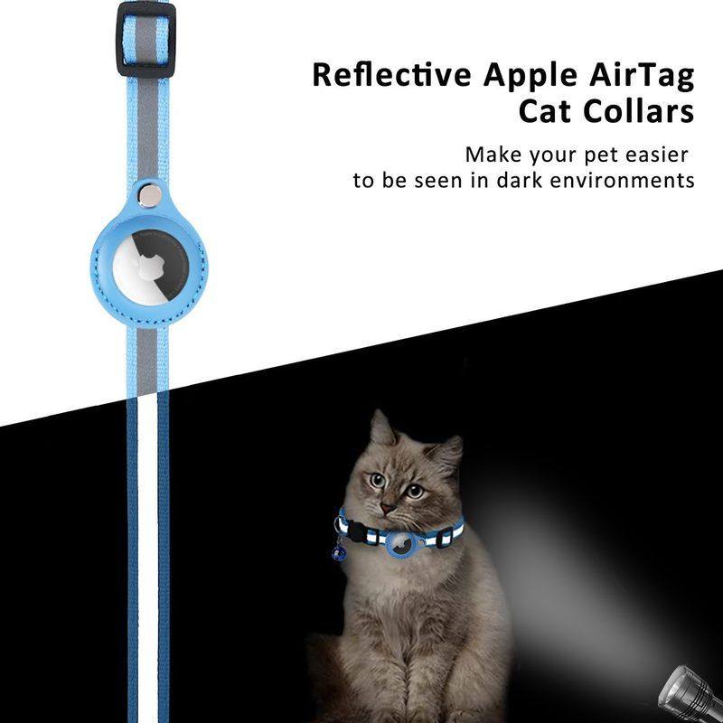 New Apple Airtag tracker protective cover, anti-missing pet positioning collar, cat reflective bell collar