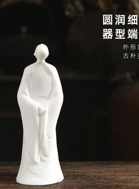 紫泉涧陶瓷茶宠禅意小和尚摆件