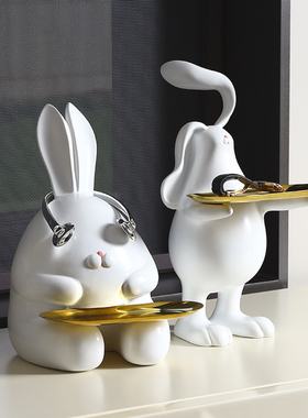 JOJO'SL.PD白色耳机兔收纳托盘