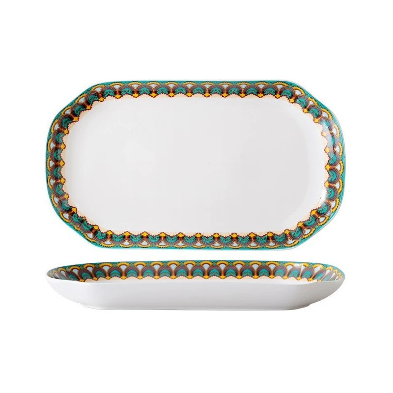 J0JO · Puku · Vegetation · Ceramic Fish Disk Creative INS Wind Breakfast Dispot dishes