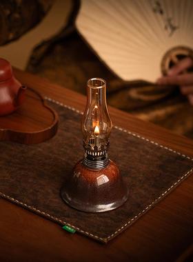 新中式复古高温颜色釉酥油灯