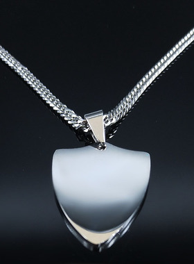 圣迈克尔守护大天使不锈钢圣迈克尔圣盾项链男跨境不锈钢项链