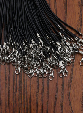 欧美时尚义乌小饰品皮绳项链夸张吊坠锁骨项链腊绳饰品配件批发