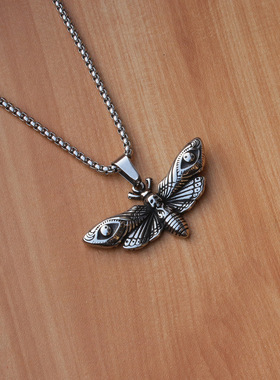 潮男锁骨嘻哈飞蛾扑火蝴蝶服饰配件恐怖骷骨眼睛朋克六芒星简约