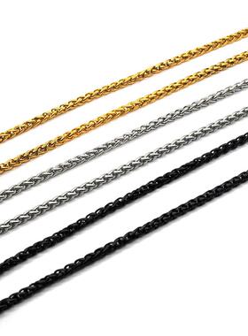 饰品批发 钛钢龙骨蛇骨项链 男时尚个性单链吊坠配链金色黑色