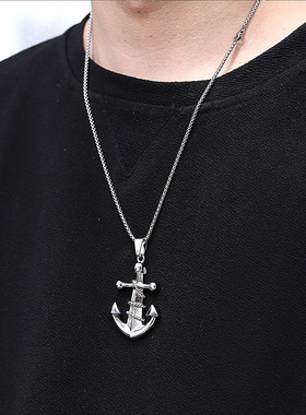 2023创意新款加勒比海盗船锚吊坠挂饰不锈钢首饰欧美朋克船锚
